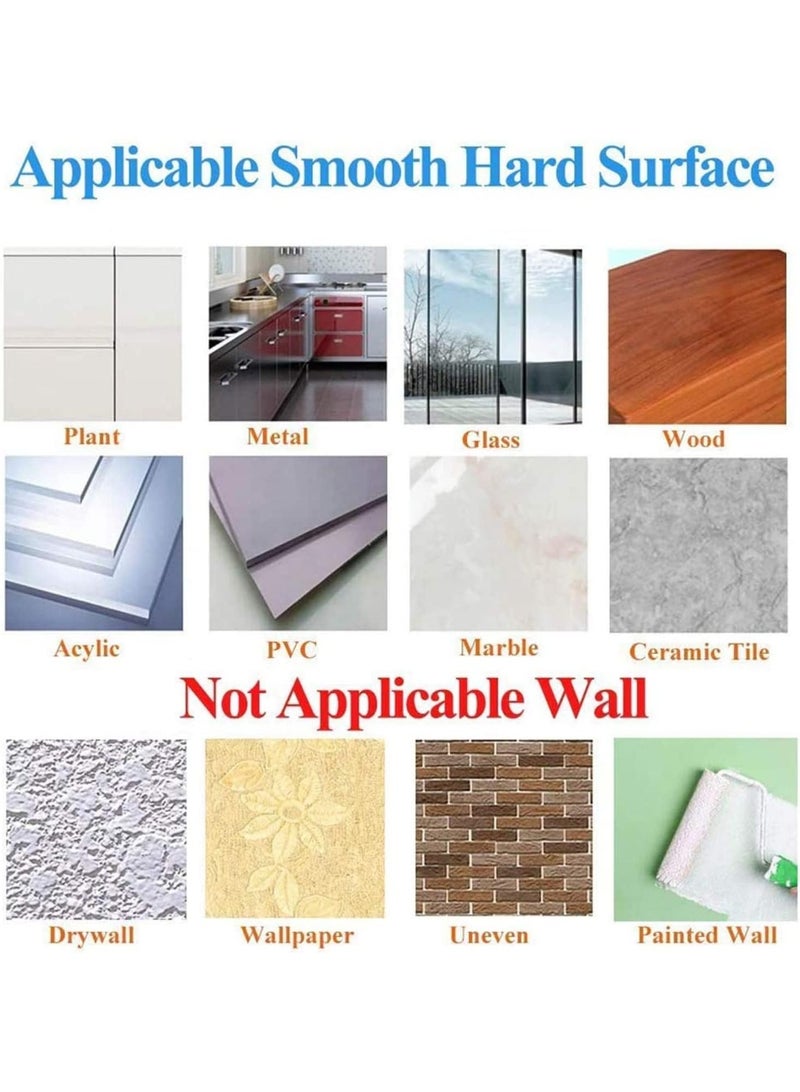 خطافات حائط، خطافات لاصقة للتعليق للأوزان الثقيلة، حامل لاصق للأحمال الثقيلة، بدون حفر، حامل ذاتي الالتصاق قوي للأبواب، منظم، الحمام، المطبخ، شفاف، (20 قطعة) - Image 5